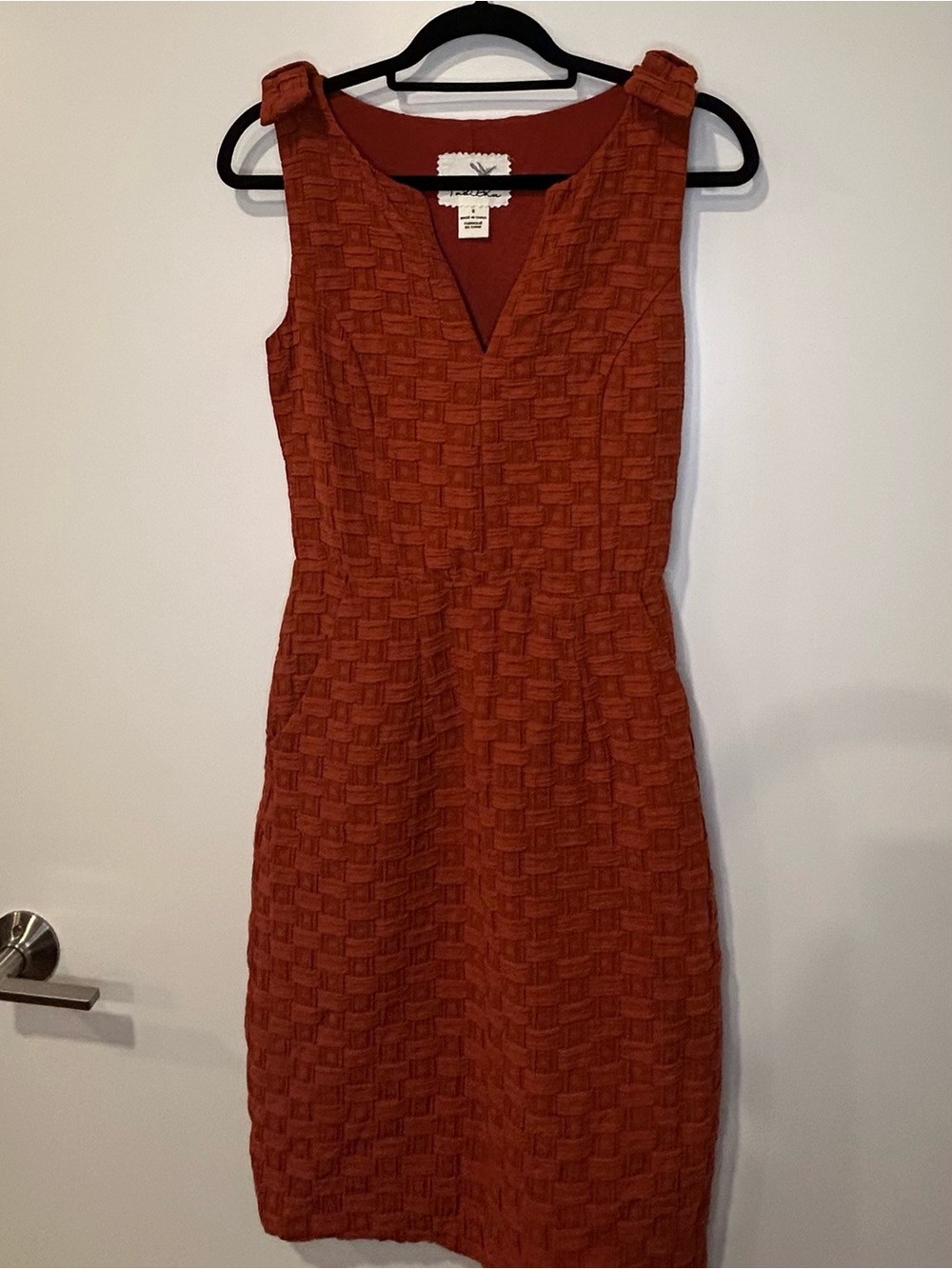 Anthropologie Tabitha Orange Vintage Inspired Dress Size 0